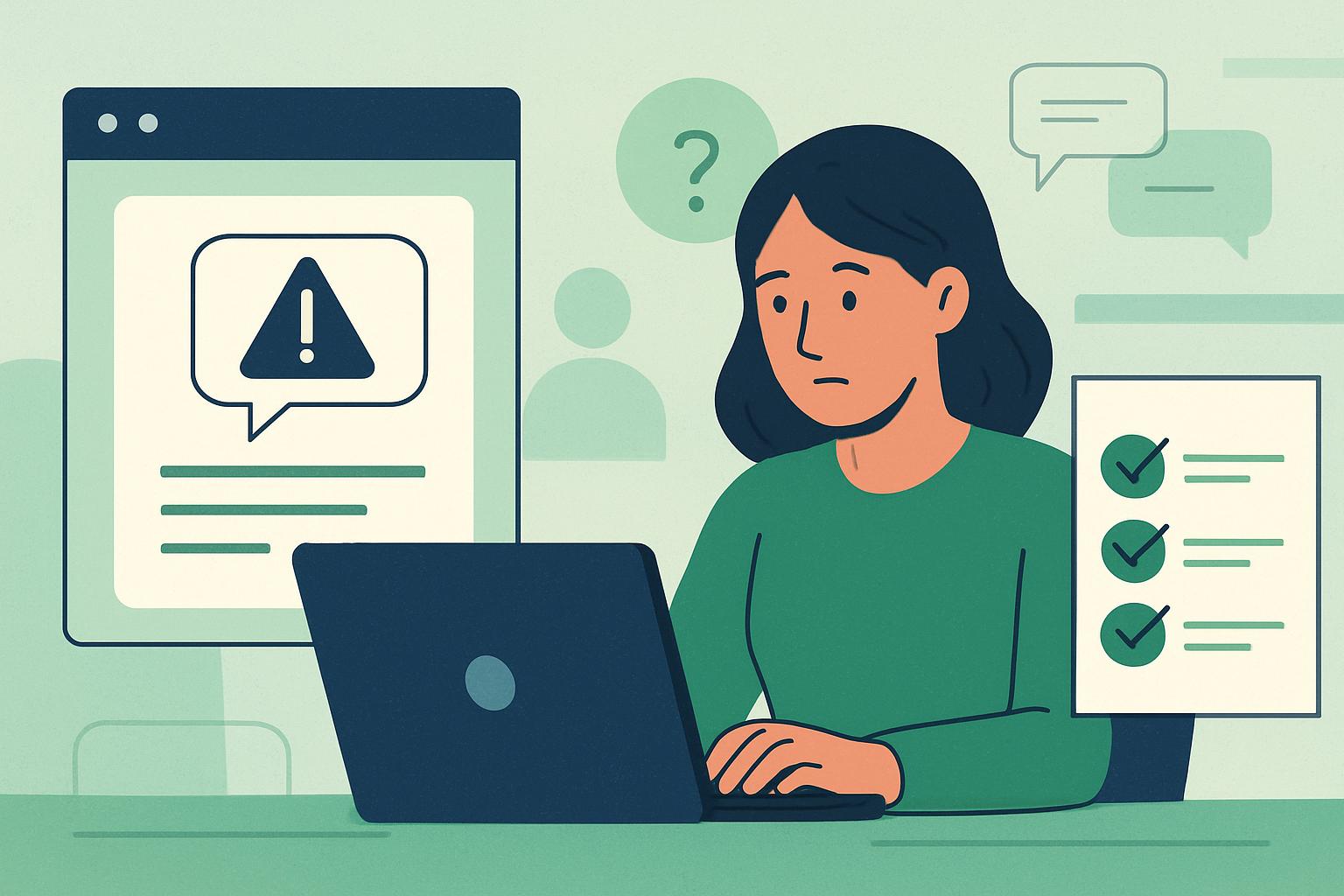AI illustration: A Safety Checklist for Handling Private Information Requests in Public Forums