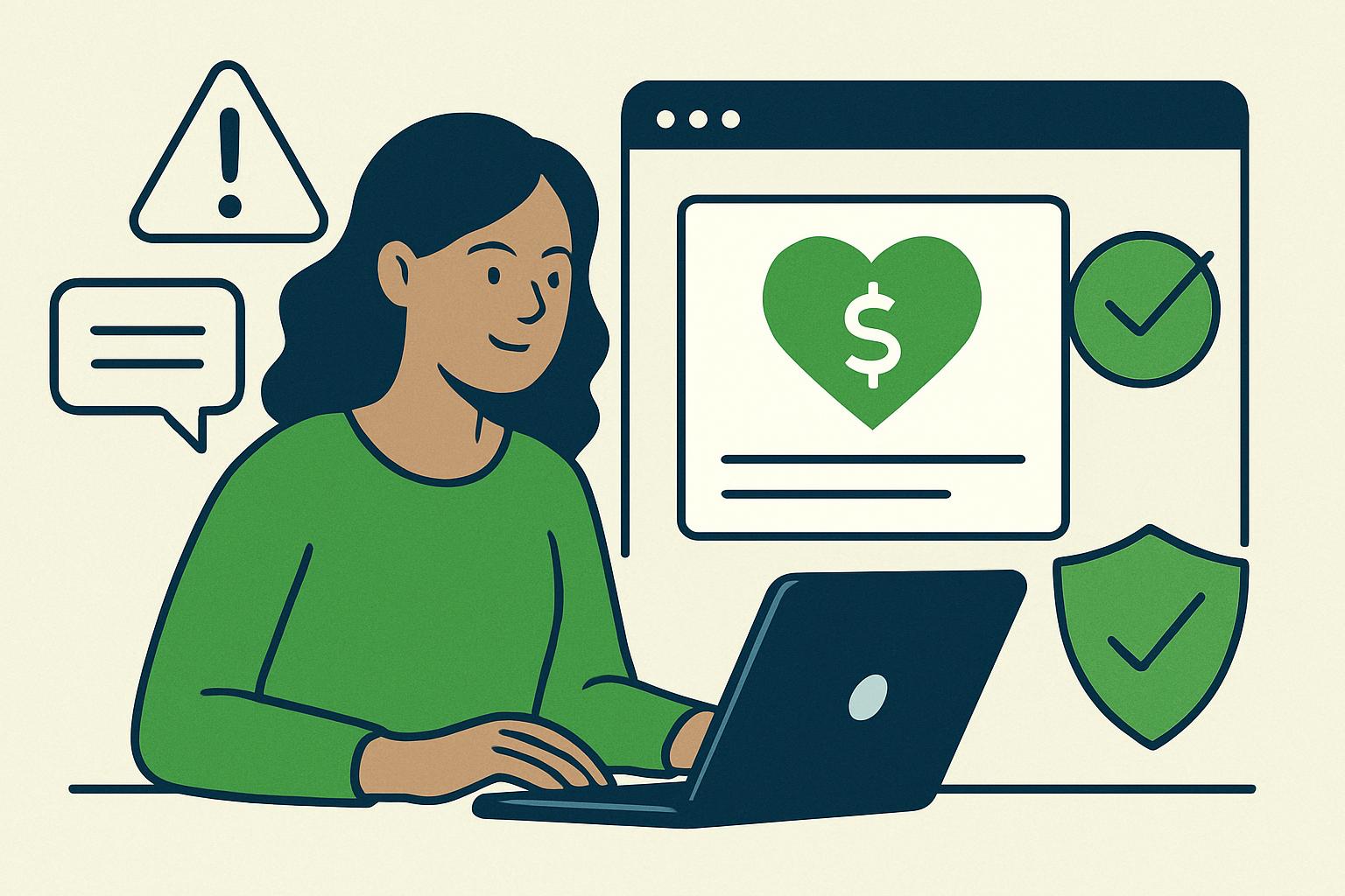 AI illustration: Smart Steps to Verify a Suspicious Charity Request